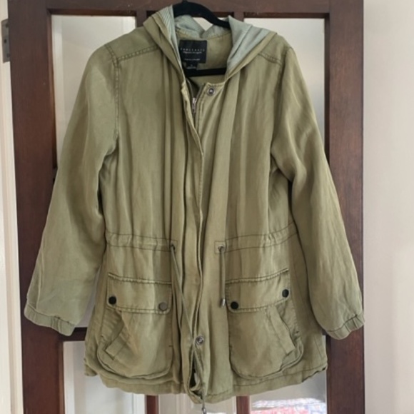 Sanctuary Olive Green Hooded Jacket, Size XL - Picture 1 of 6